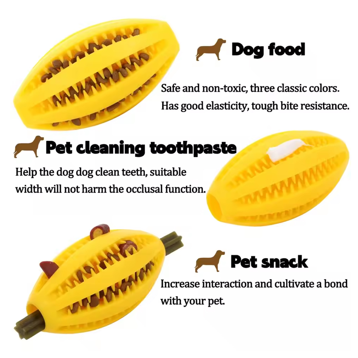 Dog Leaky Food Toy, Durable Te - Rugby Training Ball review and price