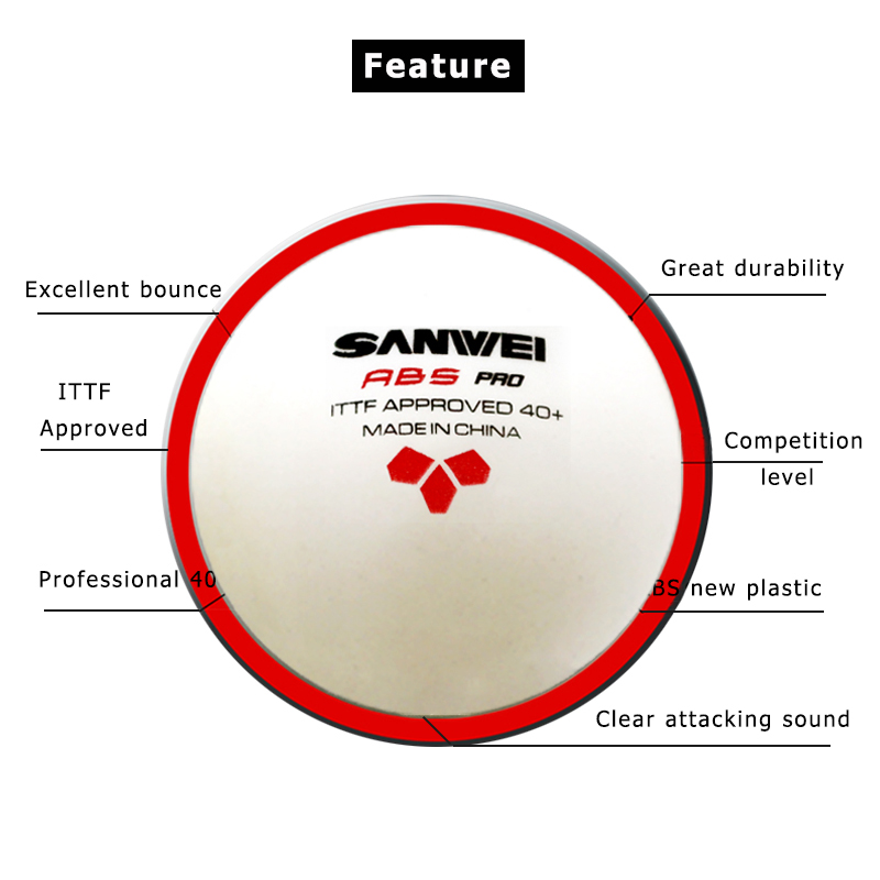 SANWEI ABS PRO 3-Star 40+ Tabl - Ping Pong Ball Set review and price