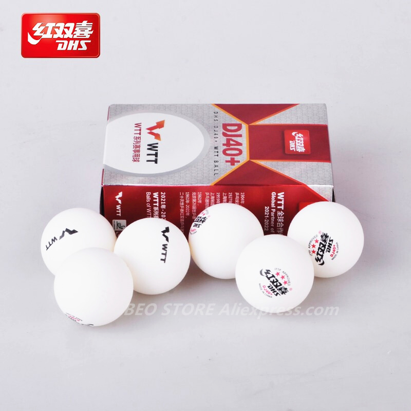 DHS DJ40+ 3-Star WTT Competiti - Ping Pong Ball Set review and price