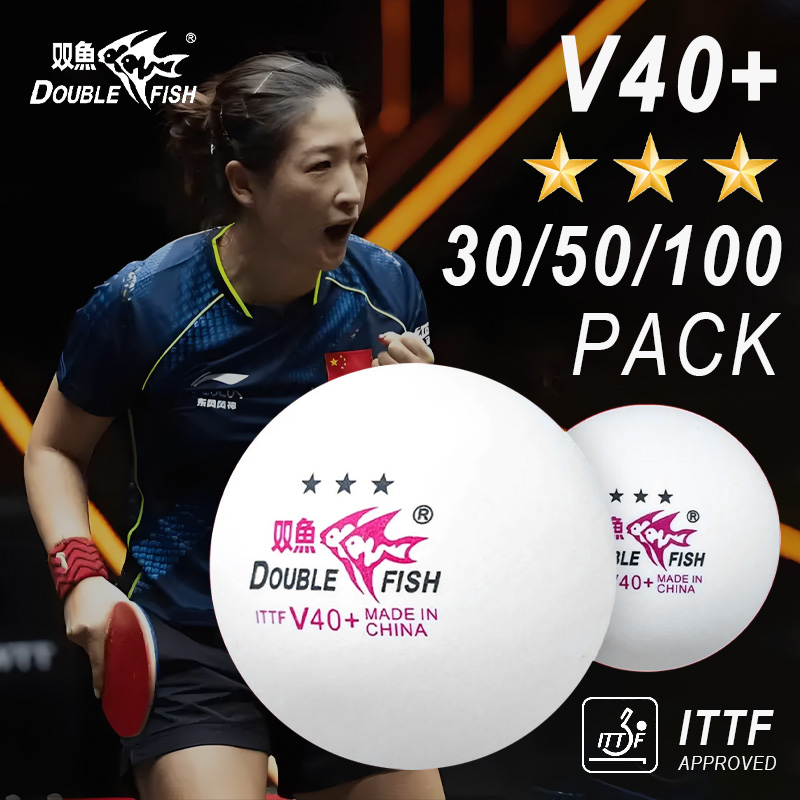 DOUBLE FISH 3 Star V40+ 30/50/ - Ping Pong Ball Set review and price