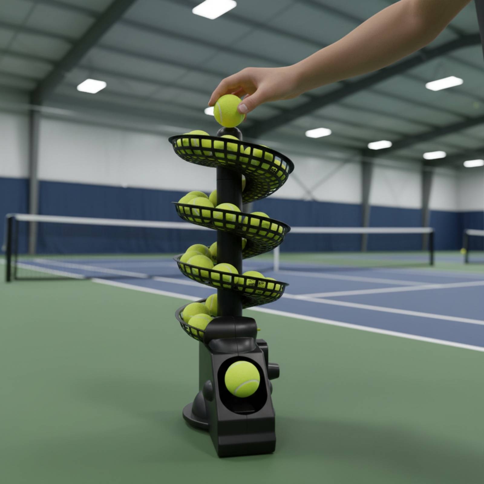 Portable Tennis Ball Machine M - Sports Equipment Training review and price