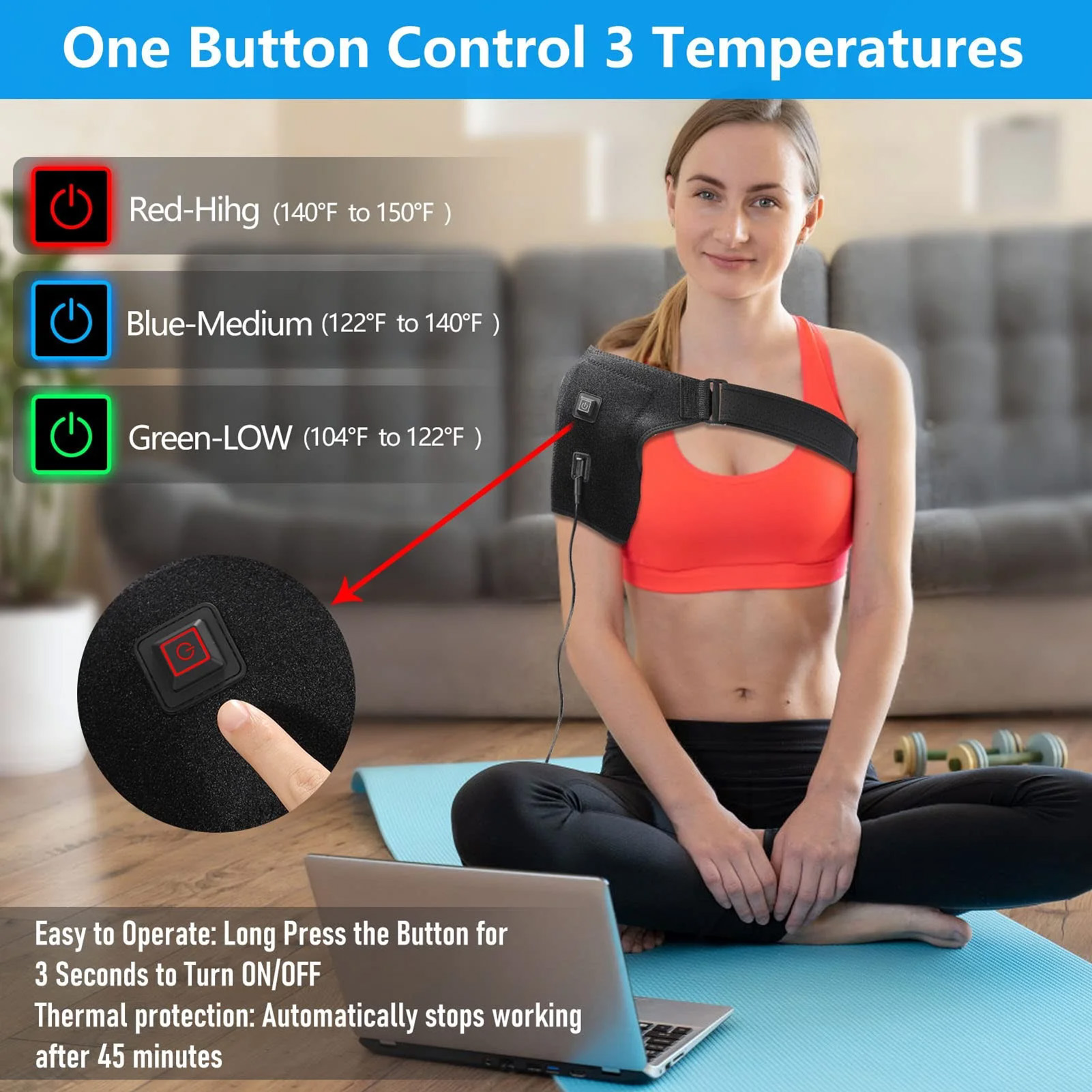 Usb Heated Shoulder Brace Rota - Sports Equipment United review and price